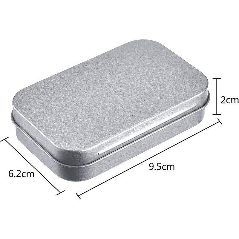 SECALIFE 12 Pack Metal Storage Tin Box with Lid, Rectangular