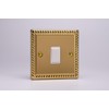 Varilight - 1G 1 or 2W 10A Switch Georgian Brass