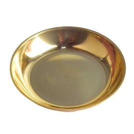 SATVIK Pure Small Brass Bhog Bowl Set for Pooja | Indian Puja Katori for Meditation, Prasad & Diwali Offerings | Tibetan Buddhist Altar Supplies (Set of 6)