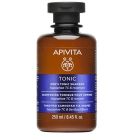 Apivita Tonic shampoo tonificante para hombres para la caída del cabello 250 ml – con hippophae TC, propóleo y romero – fortalece, tonifica y regula la grasa del cuero cabelludo