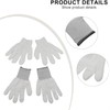 Guantes de baño exfoliantes blancos reversibles para limpieza profunda corporal