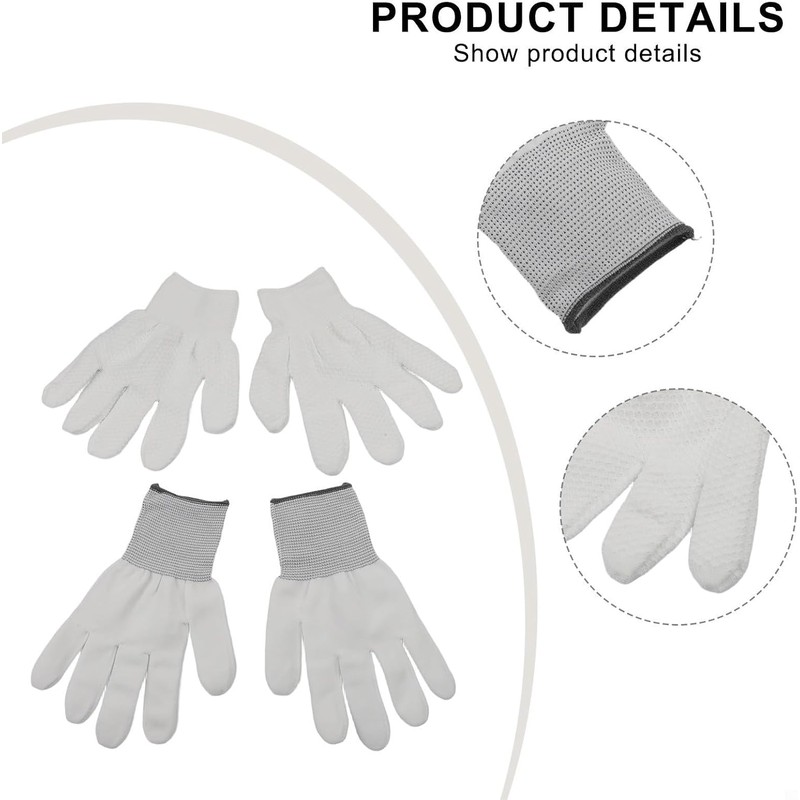 Guantes de baño exfoliantes blancos reversibles para limpieza profunda corporal