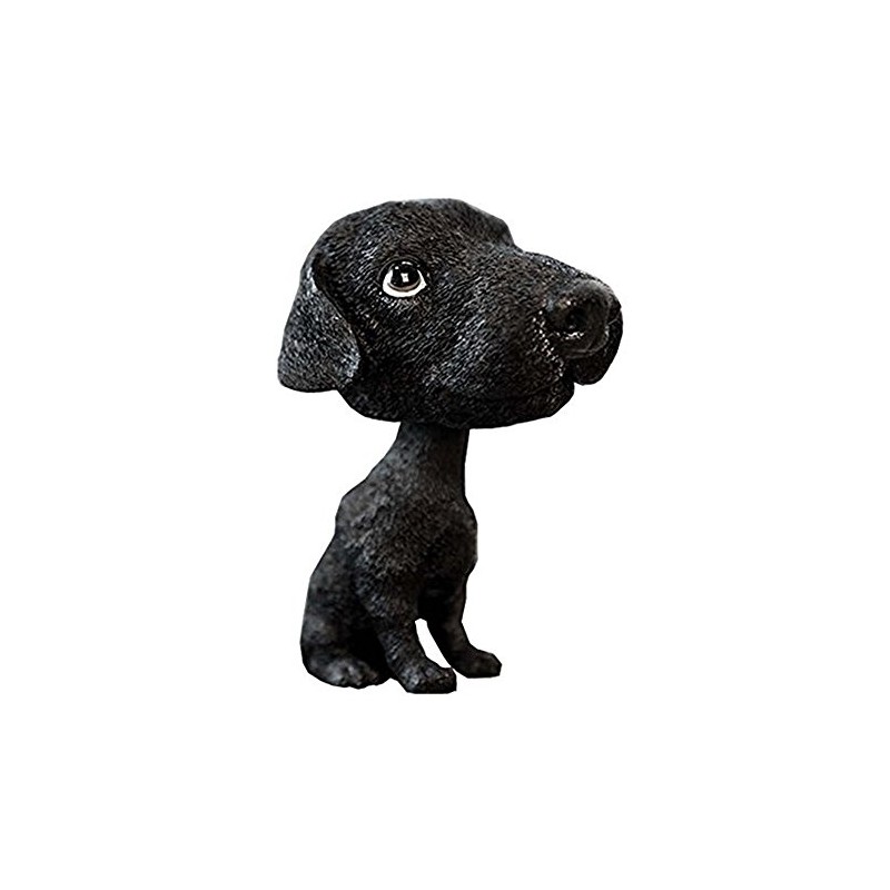 Kangkang@ [Black Labrador] Bobbleheads Car Ornaments Resin Car Decoration4.7x2.3''