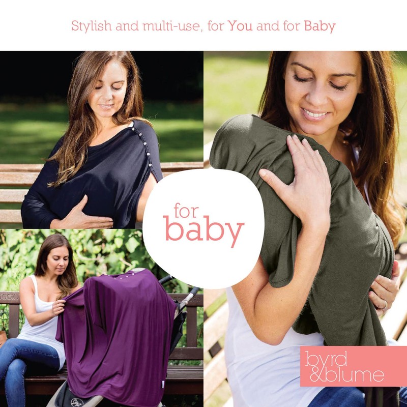 Byrd & Blume Maternity Nursing Cover Breathable Lightweight Breastfeeding Cover