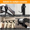 DOVORSY Tube Rod Hooks,Black Adjustable J-Hooks Made of Cold-Rolled Steel,