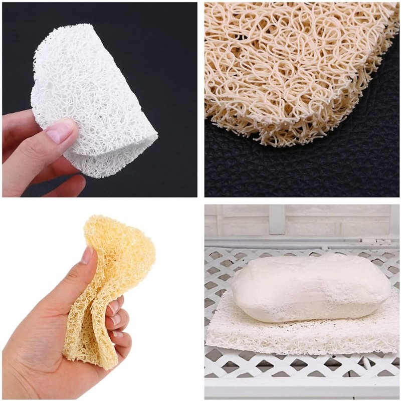 ZHjuju Soap Saver, Pack of 4 Soap Mat, Soap Dish