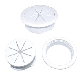 Aifeier ET 2PCS Desk Grommet 2 Inch/50mm Rubber Cable Wire Grommet Cable Hole Cover for Managing and Hiding Office PC Desk Cable Cord (White)