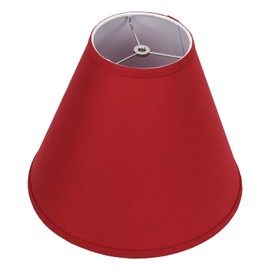 FenchelShades.com 6" Top Diameter x 14" Bottom Diameter x 12" Slant Height Fabric Barrel Lampshade Spider Attachment (Rich Red)