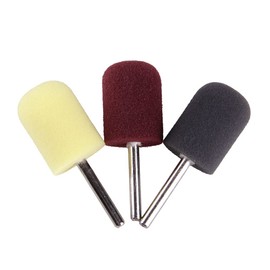 Zcargel Sponge Buffing, 1/4inch 30mm Shank Sponge Buffing Cone Metal Polish Buffing Polishing Ball Foam Polisher Buffer Pad Car Polishers Kit for Automotive Car Wheels Hub Care