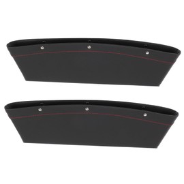 GRIRIW 2pcs PU Leather Car Seat Gap Filler Organizer Console Pocket Holder for Cellphones Keys Sunglasses Easy Install Storage for Car Interior Organization