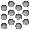 DOITOOL Baking Cup 12pcs Stainless Steel Round Lace Egg Tart