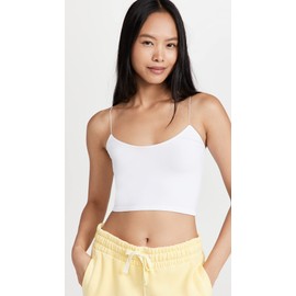 Free People Women's Seamless Skinny Strap Crop Cami, White