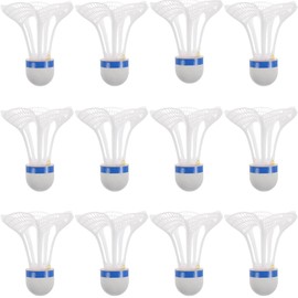 ZPSCXQ Shuttlecocks Badminton, 12 Pack White Wind-Resistant Shuttlecocks for Outdoor and Indoor Training, Feather Shuttlecocks for Casual and Professional Use