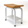 Anthology Spa Bali Shower Bench Teak & Aluminum Bath Stool