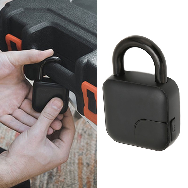 Fingerprint Padlock Waterproof Safety Electronic Lock for Door Suitcase Gym