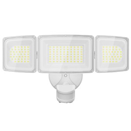 Onforu 100W LED Security Lights Motion Sensor Light Outdoor, 9000LM Ultra Bright, 6000K, IP65 Waterproof Flood Light Motion Detector with 3 Head, Exterior Floodlight Wall Light for Entryway, Garage