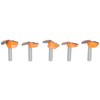 5Pcs 6mm Shank Router Bit Yellow Milling Cutter for Cabinet