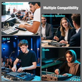 Gooseneck Microphone 23 Inch DJ Mic Professional Dynamic Bob Barker Microphone for Audio Mixer,Dedicated Disc,Shouting,KTV Bar,Podium,Conference,Metal Supports 360°Rotation,Bending,3-pin XLR