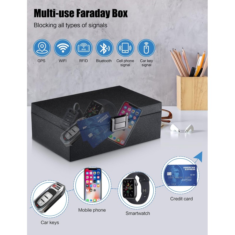 WHonor Faraday Box for Car Keys, RFID Signal Blocker Key