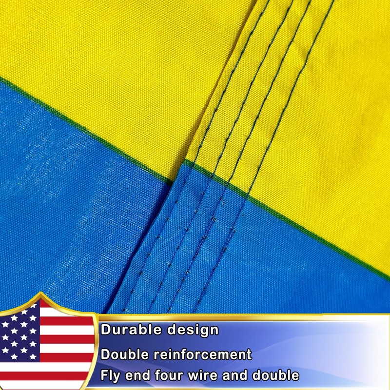 VOLTA Double Sided Ukraine Flag with Coat of Arms 3x5ft,