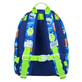 Baagl Nursery Backpack Boys Girls Nursery Backpack Children, Small Baby Backpack, Children's Backpack with Chest Strap, Monsters