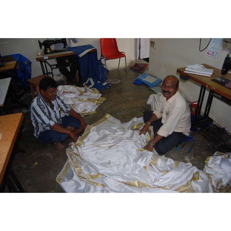 Indian Selections Gray Tab Top Sheer Sari Curtain/Drape/Panel - 60W