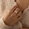TOBENY Stackable Gold Rings for Women Non Tarnish Trendy 14K