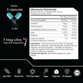 ETERNAL NUTRITION Seven Mag Ultra: Magnesio Complex 7 en 1 Puro (100 Caps)