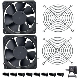Replacement Fan Kit 9904190040 for Masterbuilt Gravity Series 560/800/1050 | OEM-Compatible Digital Charcoal Grill & Smoker | Includes Fan, Guard, Screws (MB20041020/MB20040221)（2 pack）