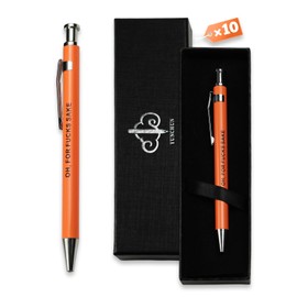 YUN CHUN 10PCS Funny Pens for Adults, Pens with Offensive Sayings, Office Gag Gift for Coworkers, Executive Ballpoint Pens for Work, Ideal Pen Gift Set for Friends, Medium Nib 1.0mm and Black Ink