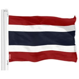 UD_G128 Combo Pack: USA American Flag 3x5 Ft 150D Printed Stars & Thailand (Thai) Flag 3x5 Ft 150D Printed