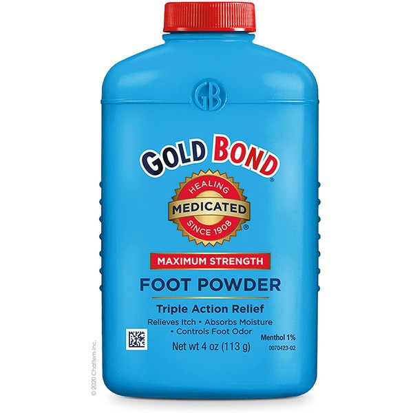 Gold Bond Maximum Strength Foot Powder, White, 4 Ounce