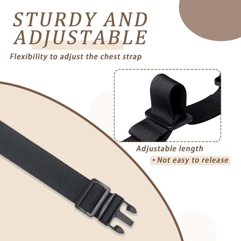 2 Pack Backpack Chest Strap, Adjustable Sternum Straps for Backpacks,