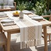 Boho Table Runner with Tassels for Boho Nordic Home Decor