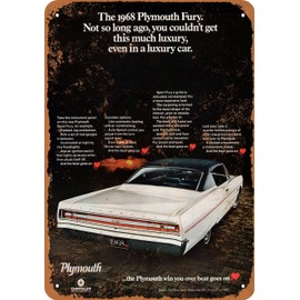 RetroRust 7 x 10 METAL SIGN - 1968 Plymouth Sport Fury - Vintage Rusty Look