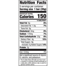 Nature Valley Soft-Baked Muffin Bars Blueberry, 6.2 oz, 5 ct