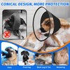 Joypig Dog Cone Collar with Soft Pad, Transparent Elizabeth Recovery