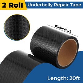 Pushglossy 2 Roll RV Underbelly Material Belly Tape 6" x 40 ft Sealing RV Underbelly Tape RV Roof Tape Sealing Tape Material Mobile Home Belly Wrap