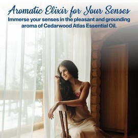 uh*Roh*Muh Pure Cedarwood Atlas Essential Oil (Wild Harvest) - Aromatic Elixir for Hair, Skin, and Culinary Delights - Perfect for Cleaning, Aromatherapy, DIY, Soap & Diffuser - Morocco Origin 16oz