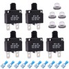 mxuteuk 5Pcs 10Amp Circuit Breakers Push Button Manual Reset 125/250V