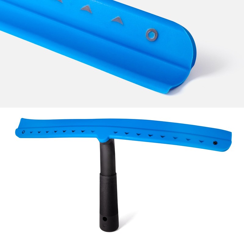 FOSHIO 15 inch Blue Windshield Squeegees, All-Purpose Streak-Free Silicone Squeegee