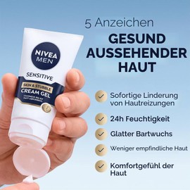 Nivea Men Sensitive Cream Gel for Face and 3-Day Beard Blossom 50 ml