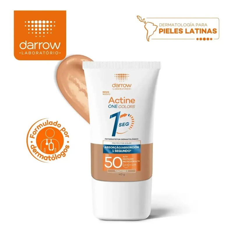 Darrow Protector Solar Actine One Colors Tono 2 40g Fps50