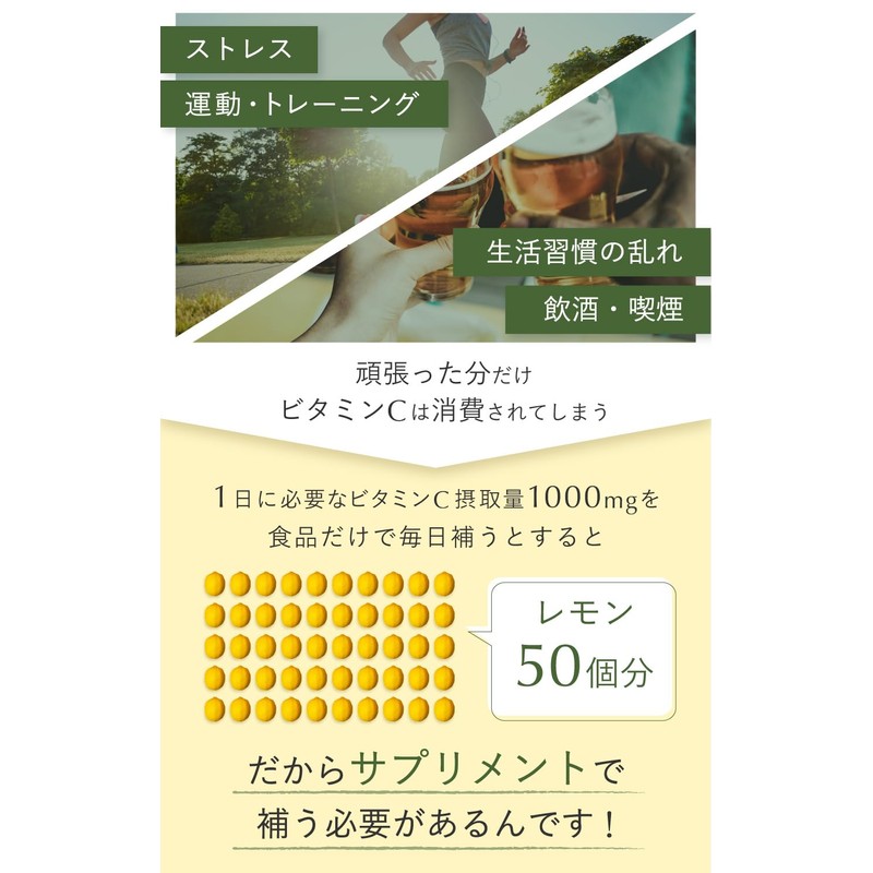 ビタミンC マルチビタミン プラセンタ 高濃度1000mgタイムリリースｘリポソーム 200mgｘ90粒入り（PURE HADA） 3個セット