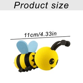Tabanzhe 2PCS Honey Bee Car Antenna Toppers-Cute Smiling Bee Ornaments for Car Antenna Automobile Roof Decoration Decorative Antenna Anti-Collision Doll Decoration Ball