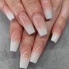 Hebterrka 24 Pieces Press On Nails Fake Nails Short Square