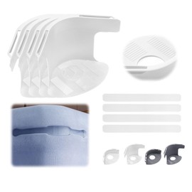 nnOuOnn Bed Sheet Holders for Bedding, Fitted Sheet Clips with Lock Strips Anti-slip, 4PCS Mattress Bedsheet Grippers for Keep Fitted Sheet in Place, Bedroom Bed Accessories (White, High)