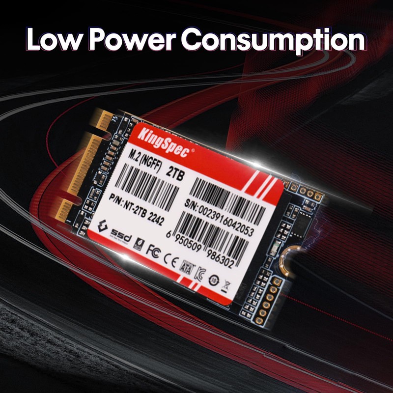 KingSpec NT Seriese 256GB M.2 2242 SATA SSD,Sata3 6Gb/s Internal