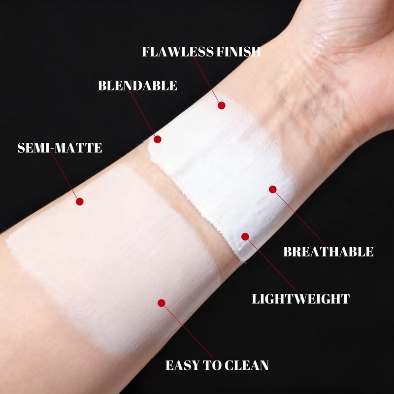 Guxelle White Liquid Foundation, Waterproof Full Coverage Foundation Mixer, White