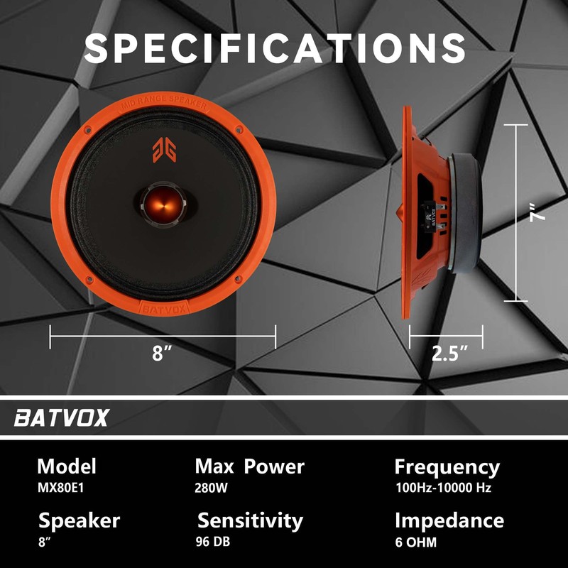 GRTSKY MX80E1 Loudspeaker 8 Inch Midrange 560 Watts 6 Ohms